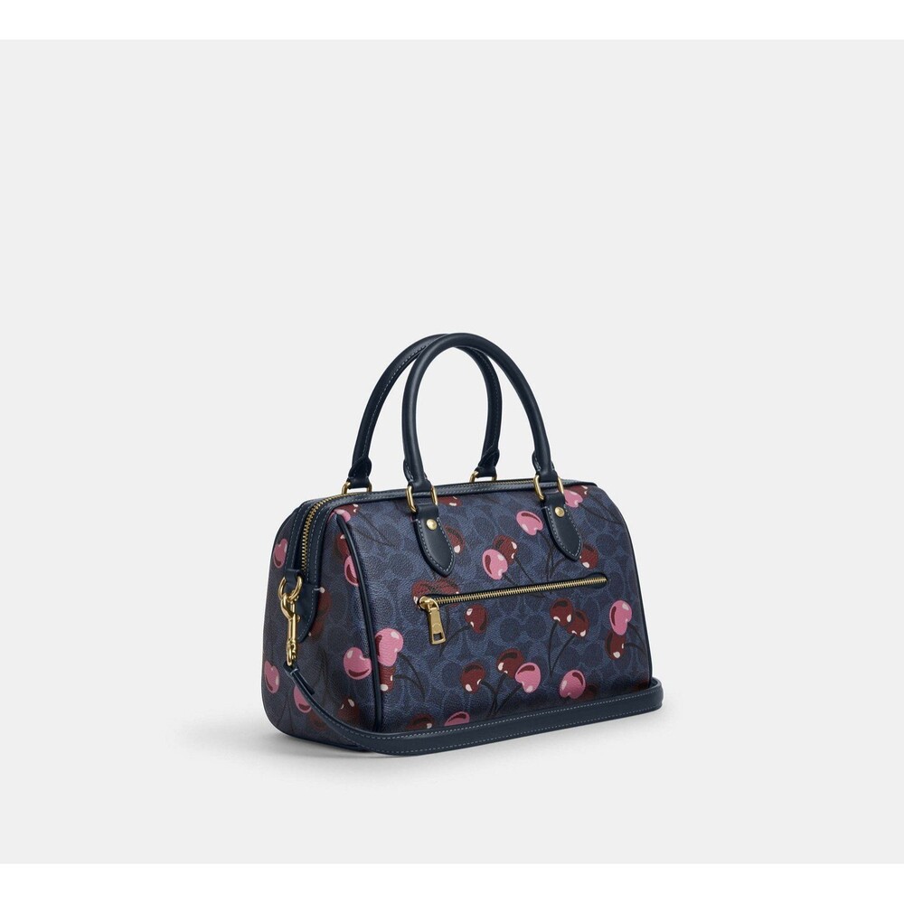 Coach Rowan Satchel Bag In Signature Canvas With Cherry Print CY692 - Picture 9 of 15